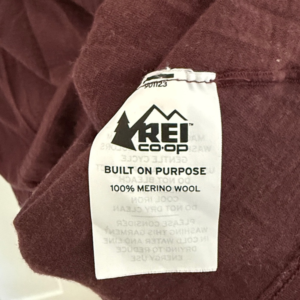 REI Deep Maroon Long Sleeve Shirt - Picture 5 of 5